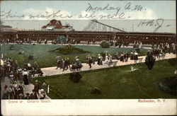 Scene at Ontario Beach Rochester, NY Postcard Postcard