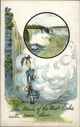 The Maid of the Mist Looks Cute Down There Comic, Funny Postcard Postcard