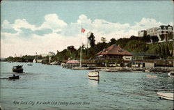 Yacht Club Landing Riverside Drive New York, NY Postcard Postcard