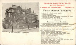 High School Yonkers, NY Postcard Postcard