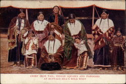 Chief Iron Tail, Indian Squaws and Papooses at Buffalo Bill's Wild West Postcard Postcard