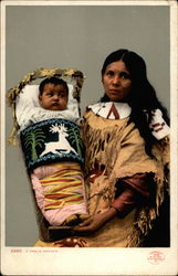 A Proud Mother Native Americana Postcard Postcard