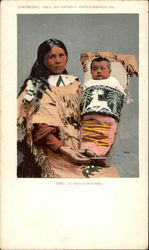 A Proud Mother Native Americana Postcard Postcard