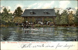 The Swimming Pool and Pavilion, Seneca Park Rochester, NY Postcard Postcard