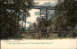 Upper Entrance and N. Y. C. R. R. Bridge Postcard