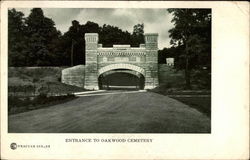 Entrance to Oakwood Cemetery Syracuse, NY Postcard Postcard