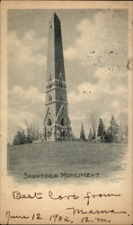 Saratoga Monument Postcard