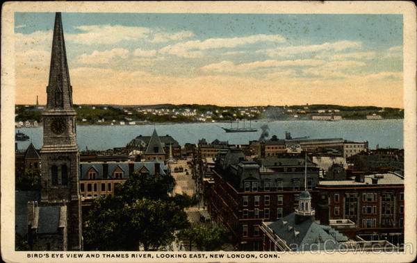 Bird's Eye View And Thames River New London, CT