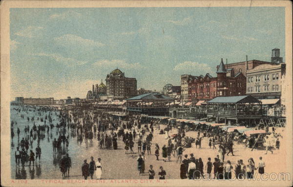 Typical Beach Scene Atlantic City, NJ