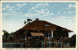 Residence of Mr. Paul Berndt Vero Beach, FL Postcard Postcard