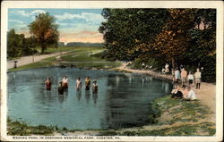 Wading Pool in Deshong Memorial Park Chester, PA Postcard Postcard