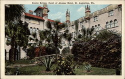 Rustic Bridge of Alcazar Hotel St. Augustine, FL Postcard Postcard