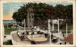 Attractions in the Dominion Park Montreal, QC Canada Quebec Postcard Postcard