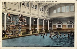 Swimming Pool White Sulphur Springs, WV Postcard Postcard