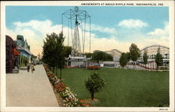 Amusements at Broad Ripple Park Postcard