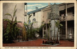 Quaint View in Court Yard, Old French Quarters New Orleans, LA Postcard Postcard