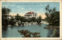 The A. T. Lloyd Estate, Highland Park Dallas, TX Postcard Postcard