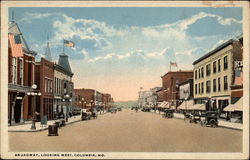 Broadway, Looking West Postcard