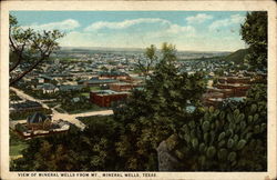 View of Mineral Wells from Mt. Mineral Wells Texas Postcard Postcard