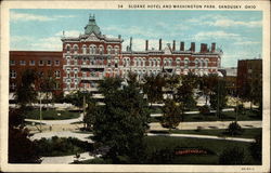 Sloane Hotel and Washington Park Postcard