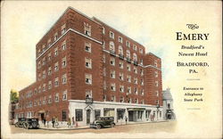 The Emery, Bradford's Newest Hotel Pennsylvania Postcard Postcard