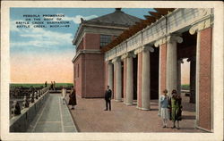 Pergola Promenade on the Roof of Battle Creek Sanitarium Michigan Postcard Postcard