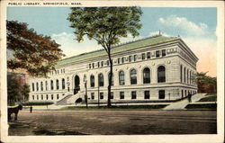 Public Library Springfield, MA Postcard Postcard