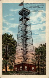 Steel Observation Tower on Hot Springs Mountain, Hot Springs National Park Postcard