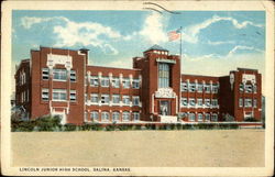 Lincoln Junior High School Salina, KS Postcard Postcard