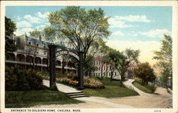 Entrance to Soldiers Home Chelsea, MA Postcard Postcard