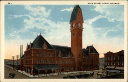 Polk Street Depot Chicago, IL Postcard Postcard