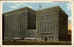 Congress Hotel - Michigan Avenue and Congress Postcard