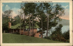 Adirondack Lodge Club, Mt. Lodge Boat House Postcard