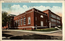 Chambersburg High School Pennsylvania Postcard Postcard