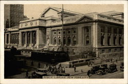 Public Library - Fifth Avenue and Forty-first Street New York, NY Postcard Postcard