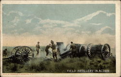 Field Artillery in Action Postcard