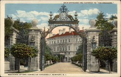 Main Entrance and Gateway to "The Breakers." Newport, RI Postcard Postcard