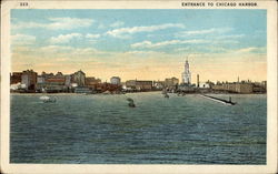 Entrance to Harbor Chicago, IL Postcard Postcard