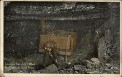 Loading Car After Blast in Anthracite Coal Mine Mining Postcard Postcard