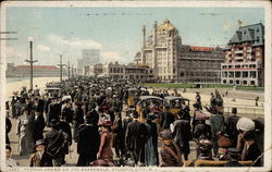 Typical Crowd on the Boardwalk Postcard