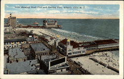 View showing Steel Pier and Garden Pier Atlantic City, NJ Postcard Postcard