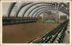 Largest Convention Hall and Theatre in the World Atlantic City, NJ Postcard Postcard