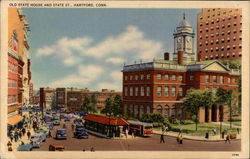 Old State House and State St Hartford, CT Postcard Postcard