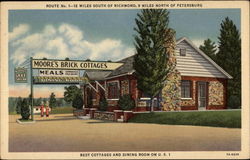 Best Cottages and Dining Room on U. S. 1 Postcard