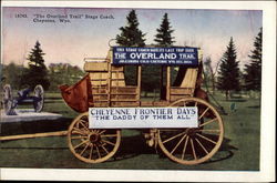 "The Overland Trail" Stage Coach Postcard