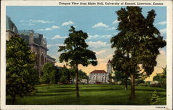 Campus View from Blake Hall, University of Kansas Postcard