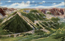 Switchbacks on the Beartooth Hi-Way Yellowstone National Park, MT Postcard Postcard