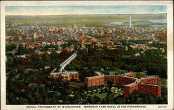 Aerial Photograph of Washington Wardman Park Hotel in the Foreground District Of Columbia Washington DC Postcard Postcard