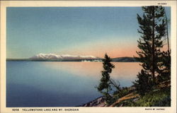 Yellowstone Lake and Mt. Sheridan Yellowstone National Park, WY Postcard Postcard