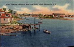 Navy Yard and Piscataqua River, from Pierce Island Postcard